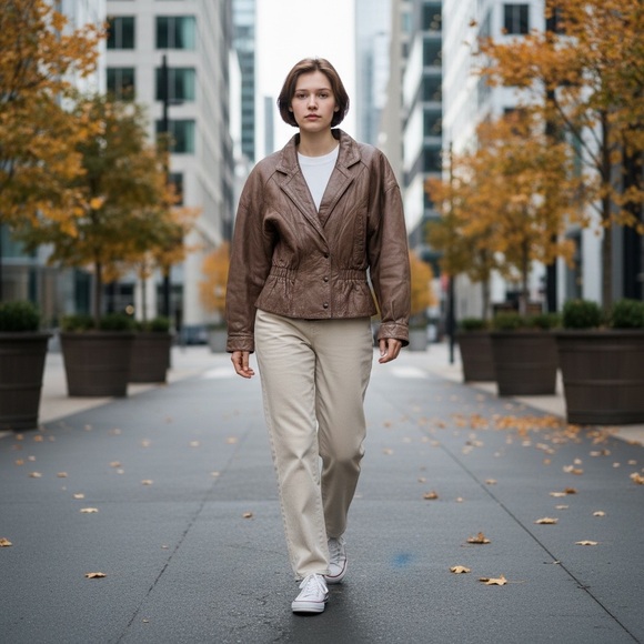 American Leather Vintage Women’s Medium Genuine Leather Jacket - Picture 3 of 13